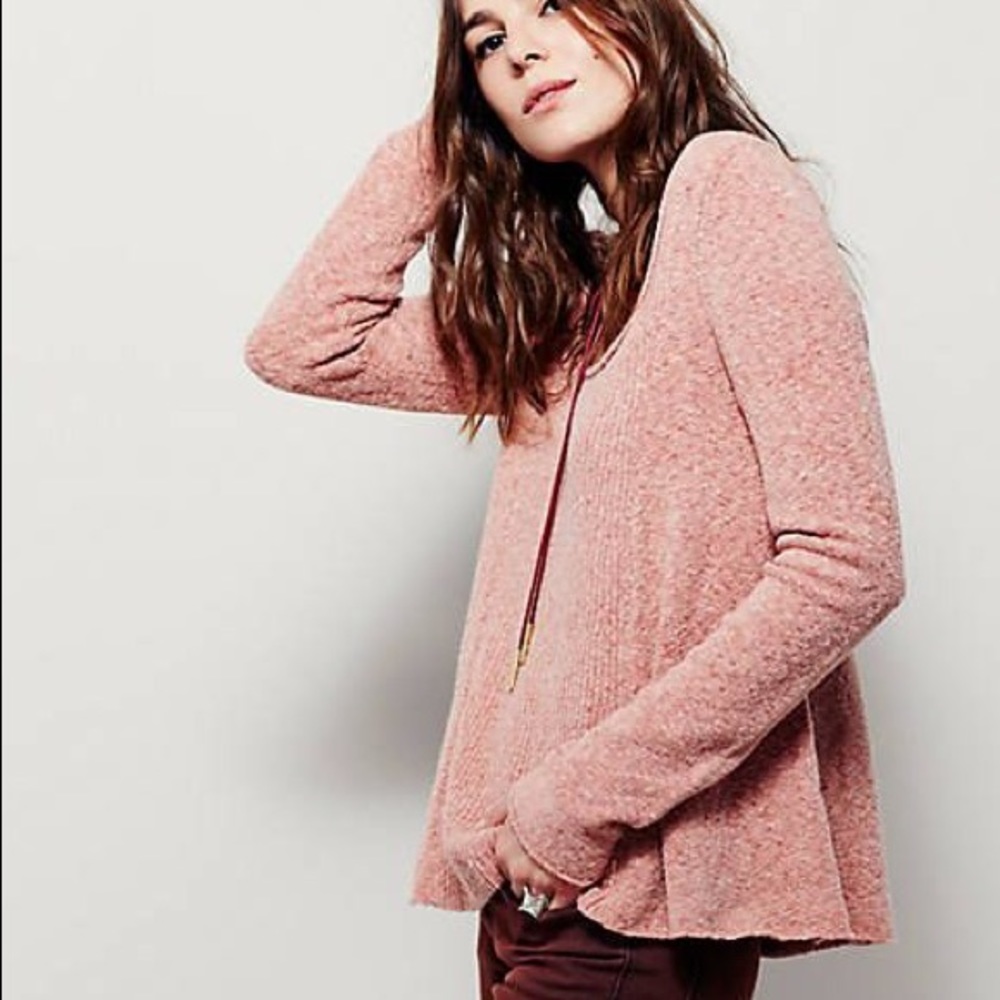 Free People Swing Out Sister Sweater Pink Small